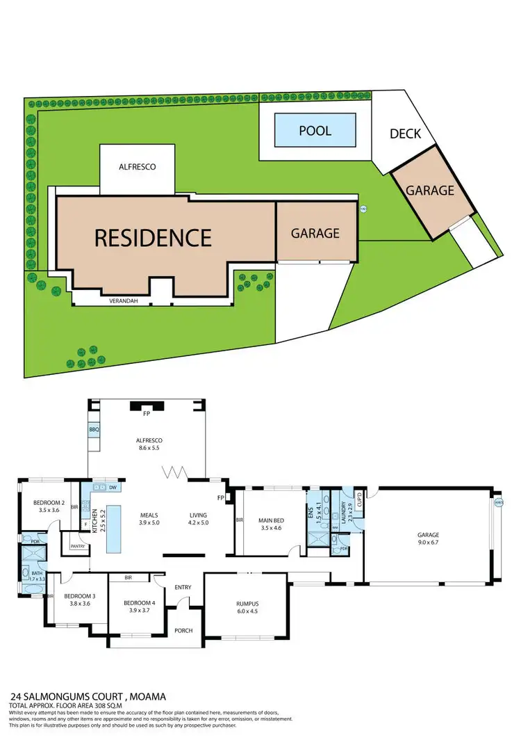 Floorplan of Homely house listing, 24 Salmongums Drive, Moama NSW 2731