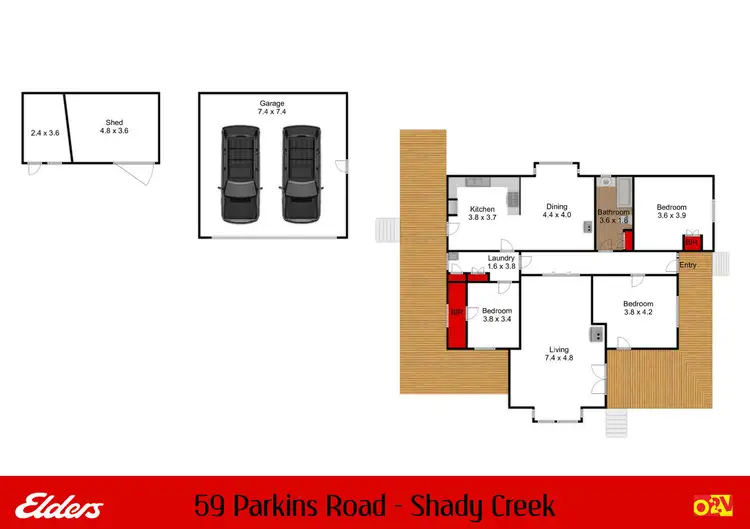 Floorplan of Homely rural property listing, 59 Parkins Road, Shady Creek VIC 3821