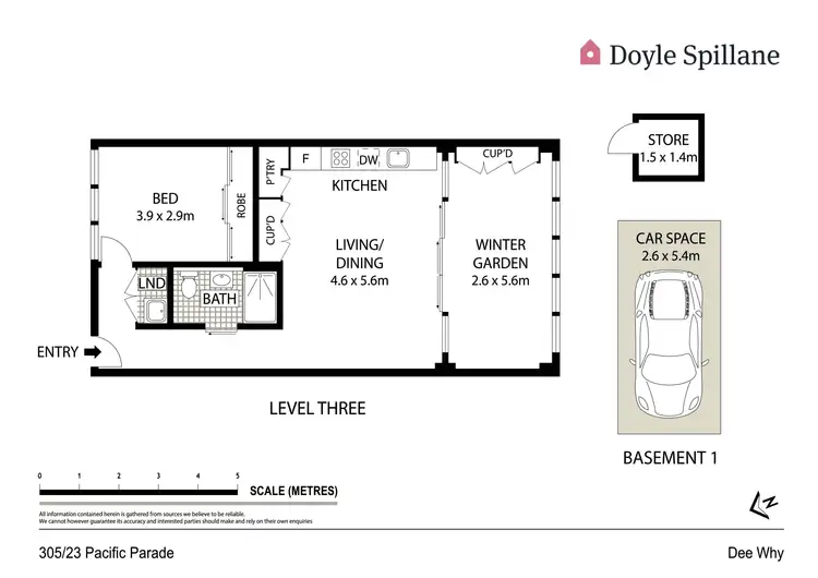 Floorplan of Homely apartment listing, 305/23-29 Pacific Parade, Dee Why NSW 2099