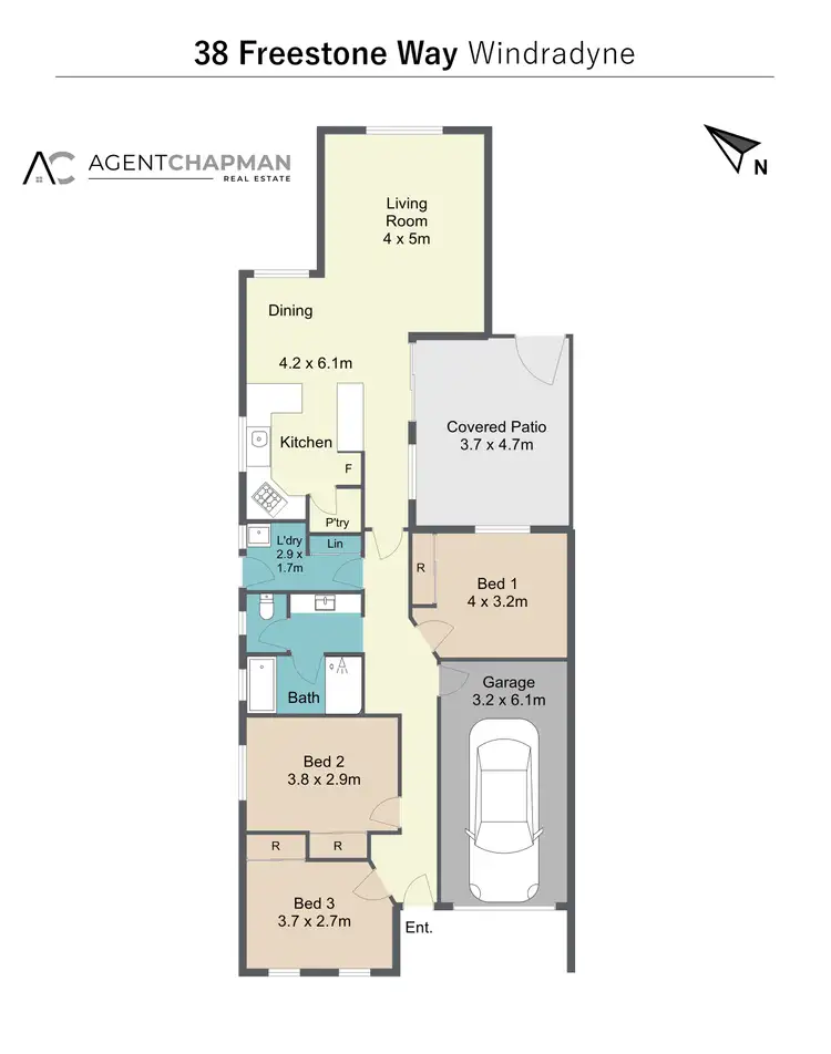 Floorplan of Homely semi-detached listing, 38 Freestone Way, Windradyne NSW 2795