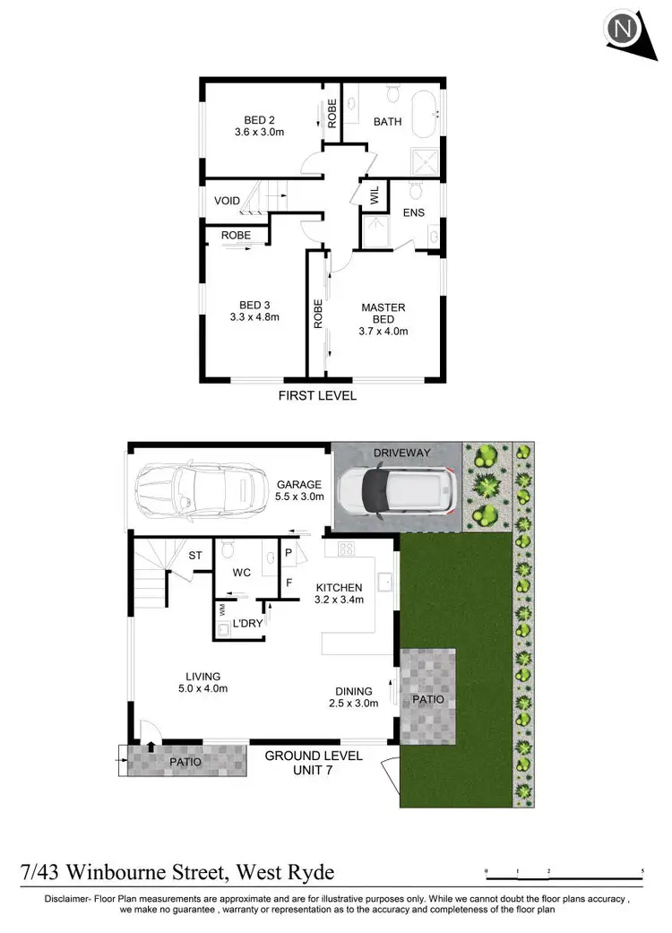 Floorplan of Homely townhouse listing, 7/43 Winbourne Street, West Ryde NSW 2114