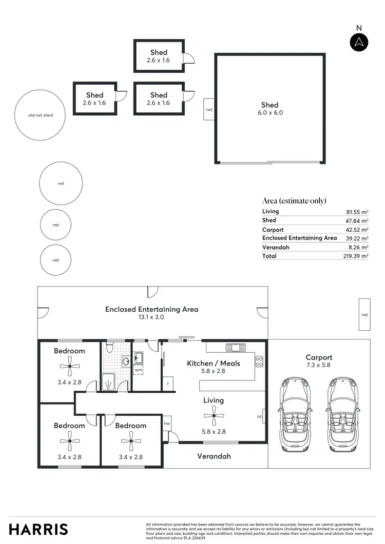 Floorplan of Homely house listing, 14 Souttar Terrace, Hardwicke Bay SA 5575