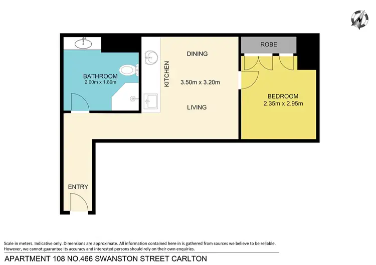 Floorplan of Homely apartment listing, 108/466 Swanston Street, Carlton VIC 3053