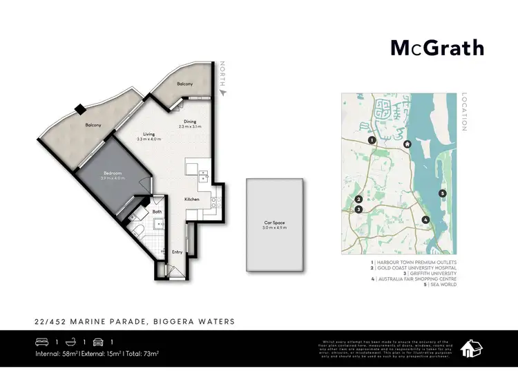 Floorplan of Homely unit listing, 22/452 Marine Parade, Biggera Waters QLD 4216