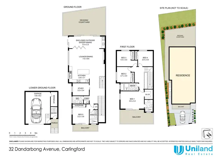 Floorplan of Homely semi-detached listing, 32A Dandarbong Avenue, Carlingford NSW 2118