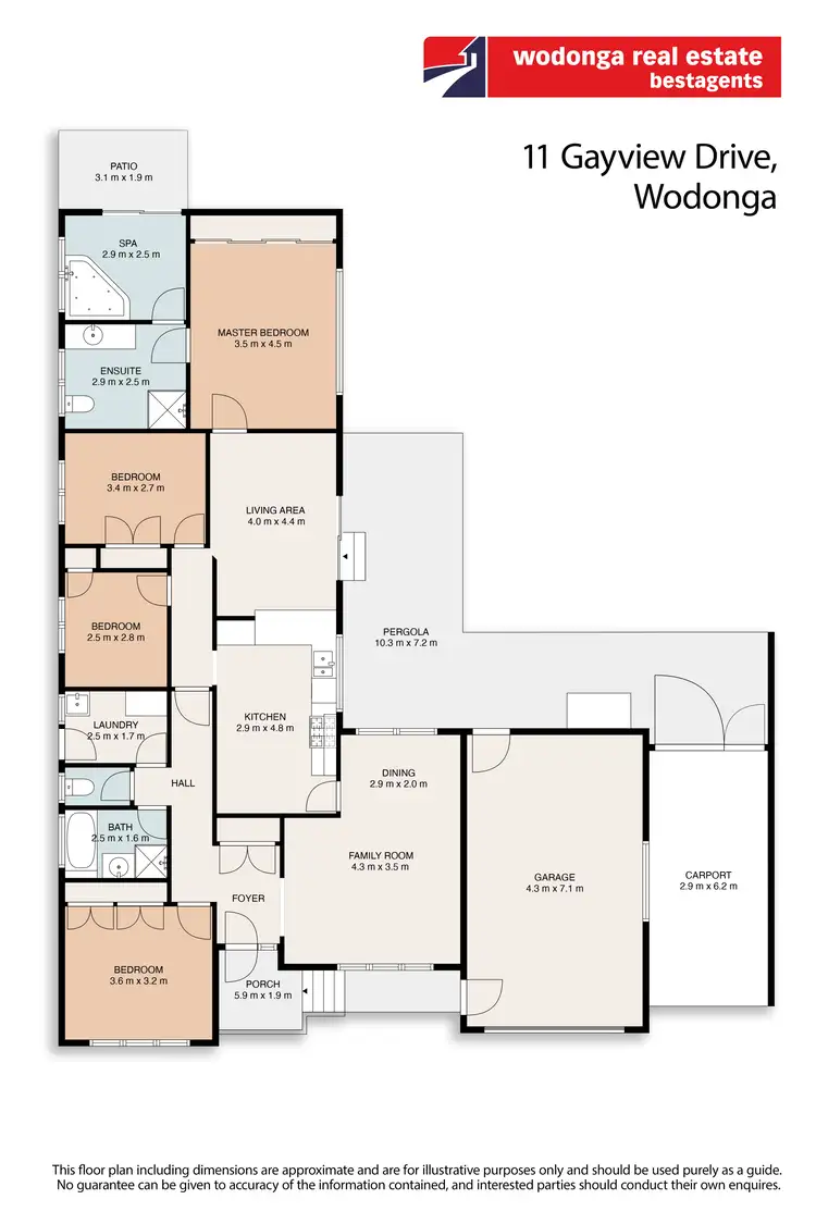 Floorplan of Homely house listing, 11 Gayview Drive, Wodonga VIC 3690