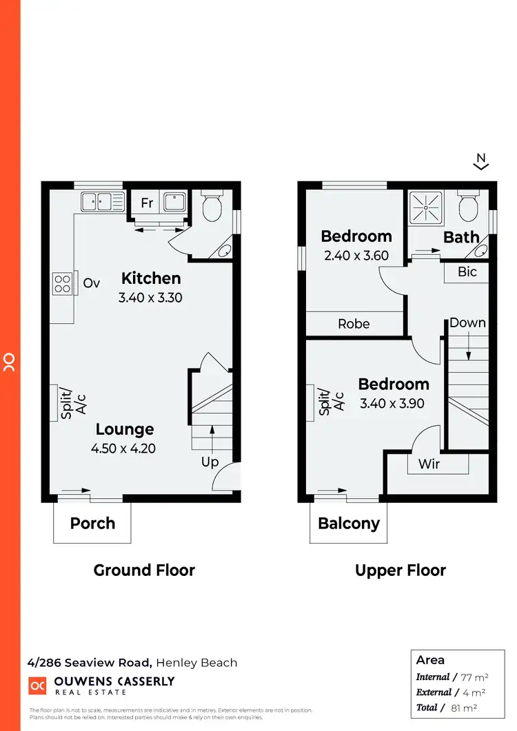 Floorplan of Homely townhouse listing, 4/286 Seaview Road, Henley Beach SA 5022