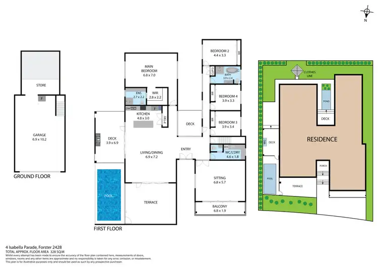 Floorplan of Homely house listing, 4 Isabella Parade, Forster NSW 2428