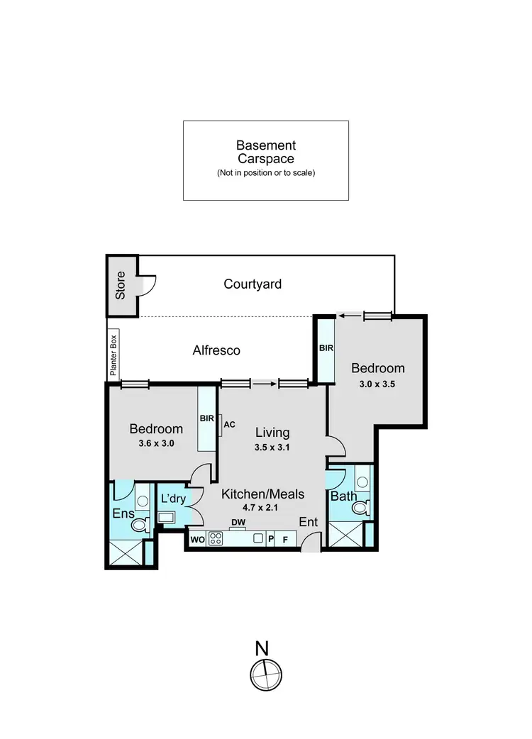 Floorplan of Homely apartment listing, 3/93 Warrigal Road, Hughesdale VIC 3166