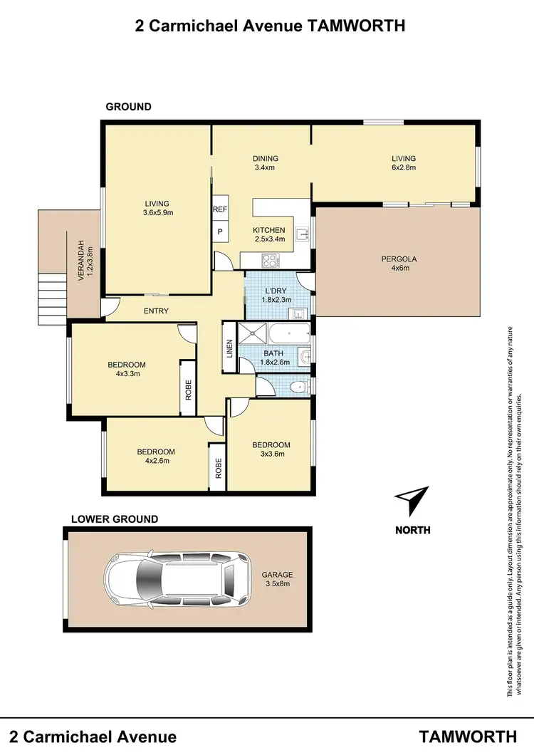 Floorplan of Homely house listing, 2 Carmichael Avenue, Tamworth NSW 2340