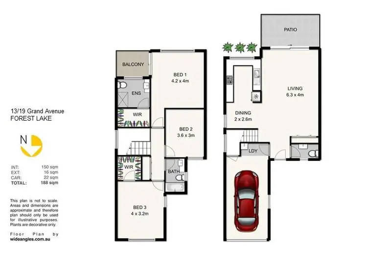 Floorplan of Homely townhouse listing, 13/19 Grand Avenue, Forest Lake QLD 4078