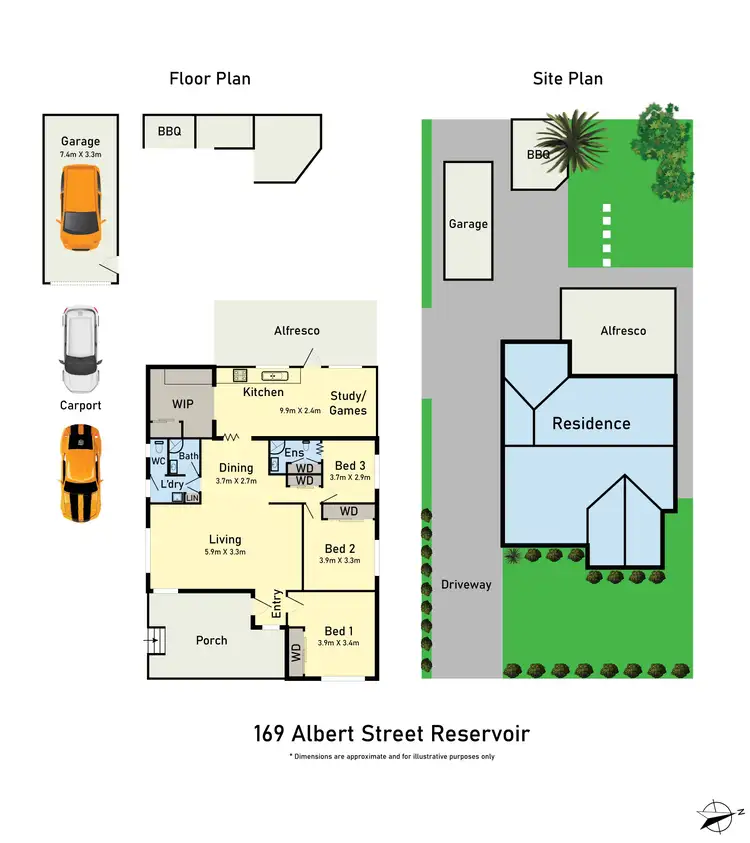 Floorplan of Homely house listing, 169 Albert Street, Reservoir VIC 3073