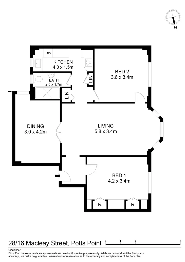 Floorplan of Homely apartment listing, 28/16 Macleay Street, Potts Point NSW 2011