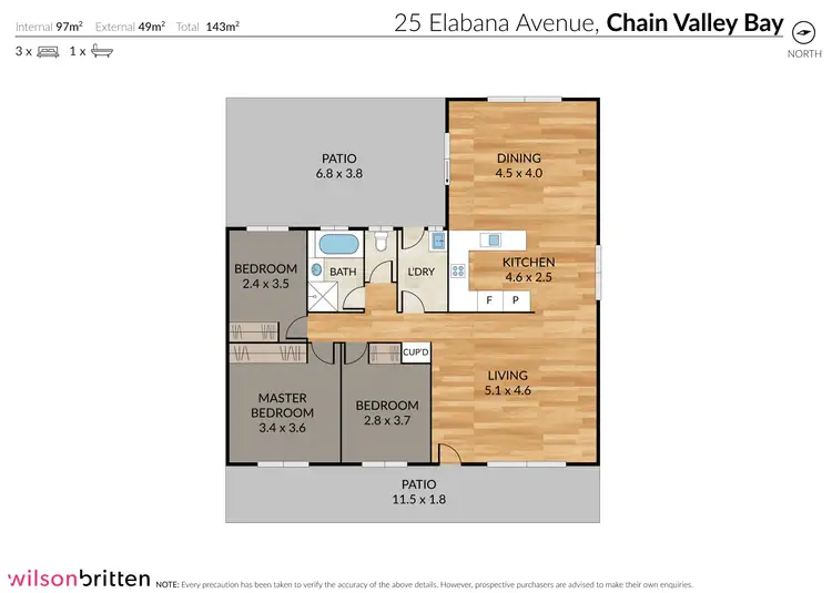 Floorplan of Homely house listing, 25 Elabana Avenue, Chain Valley Bay NSW 2259