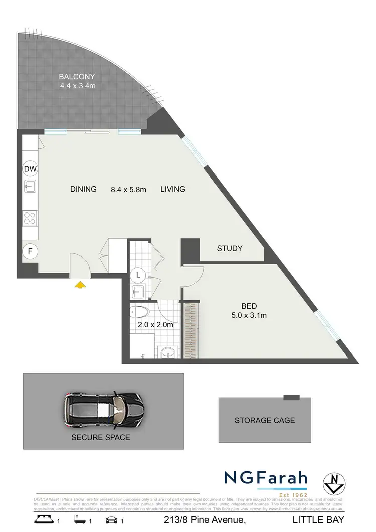 Floorplan of Homely apartment listing, 213/2-8 Pine Avenue, Little Bay NSW 2036