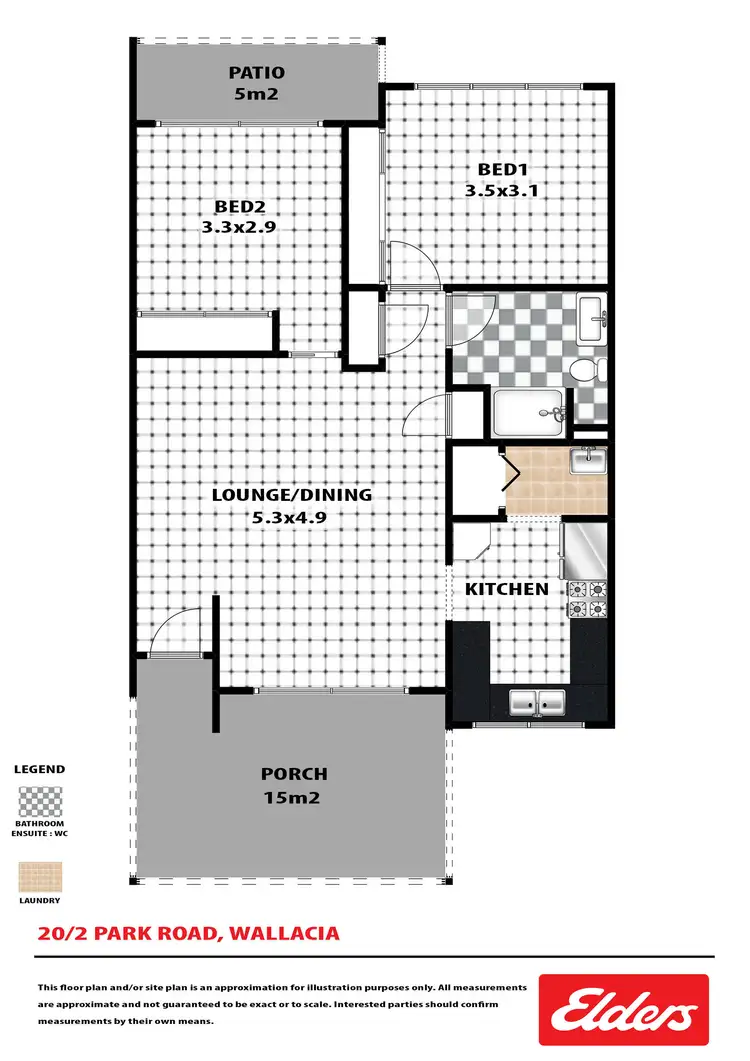 Floorplan of Homely unit listing, 20/2 Park Road, Wallacia NSW 2745