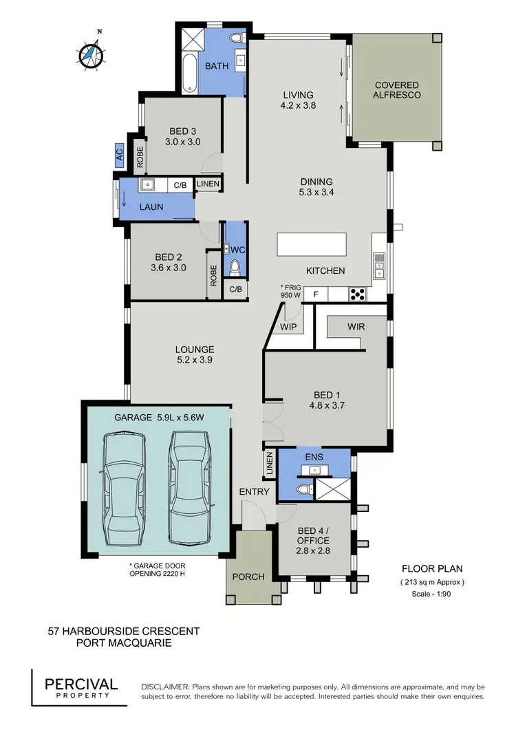 Floorplan of Homely house listing, 57 Harbourside Crescent, Port Macquarie NSW 2444