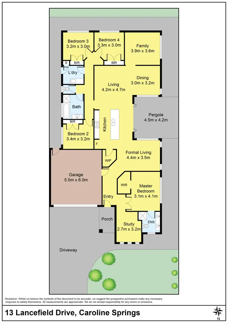 Floorplan of Homely house listing, 13 Lancefield Drive, Caroline Springs VIC 3023