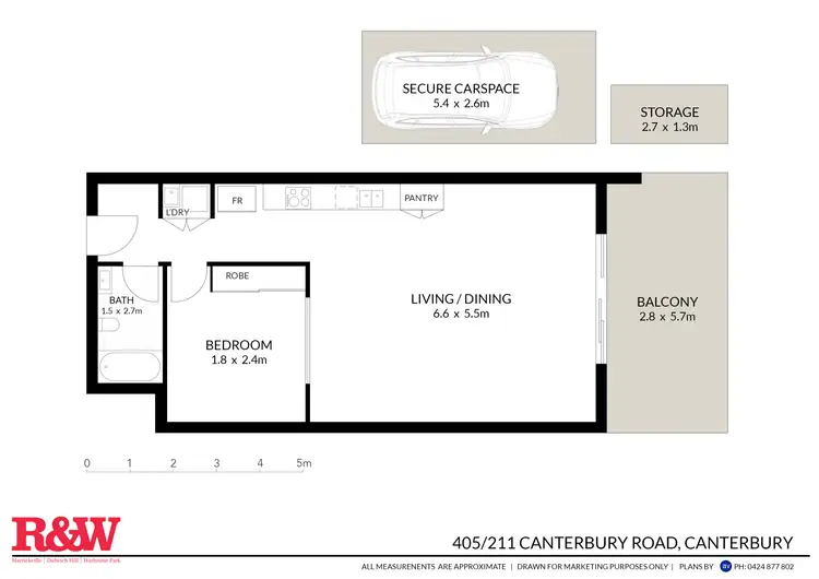 Floorplan of Homely unit listing, 405/211 Canterbury Road, Canterbury NSW 2193