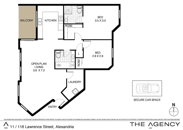 Floorplan of Homely apartment listing, 11/118 Lawrence Street, Alexandria NSW 2015