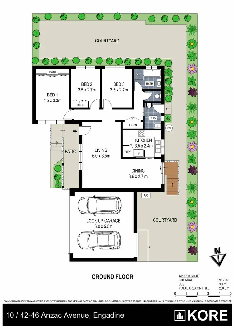 Floorplan of Homely villa listing, 10/42-46 Anzac Avenue, Engadine NSW 2233