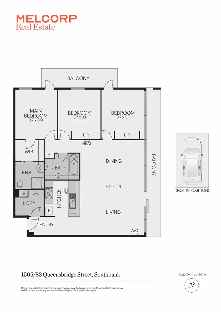 Floorplan of Homely apartment listing, 1505/83 Queensbridge Street, Southbank VIC 3006
