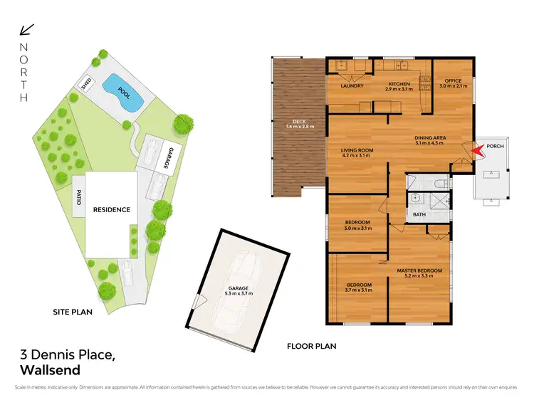 Floorplan of Homely house listing, 3 Dennis Place, Wallsend NSW 2287