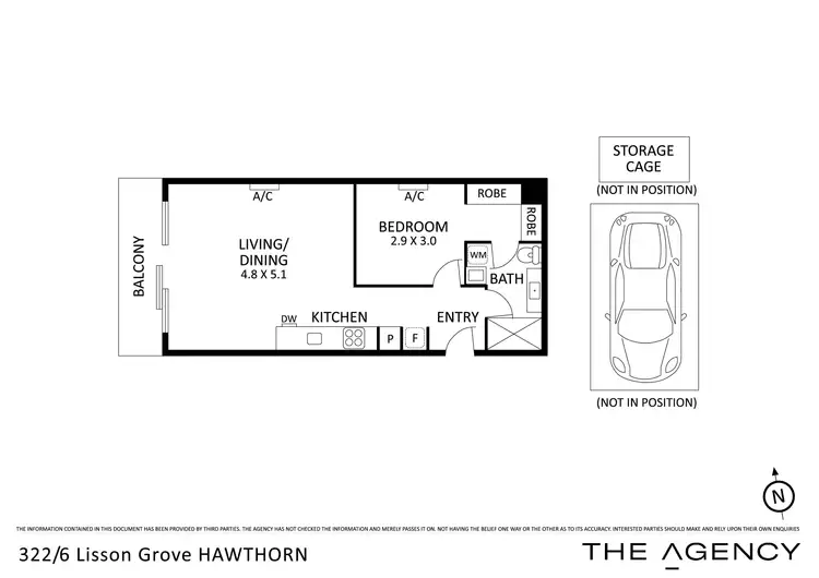 Floorplan of Homely apartment listing, 322/6 Lisson Grove, Hawthorn VIC 3122