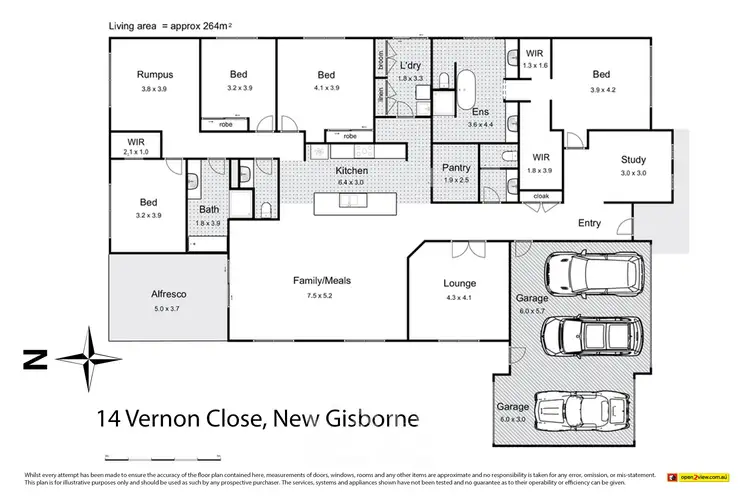 Floorplan of Homely house listing, 14 Vernon Close, New Gisborne VIC 3438