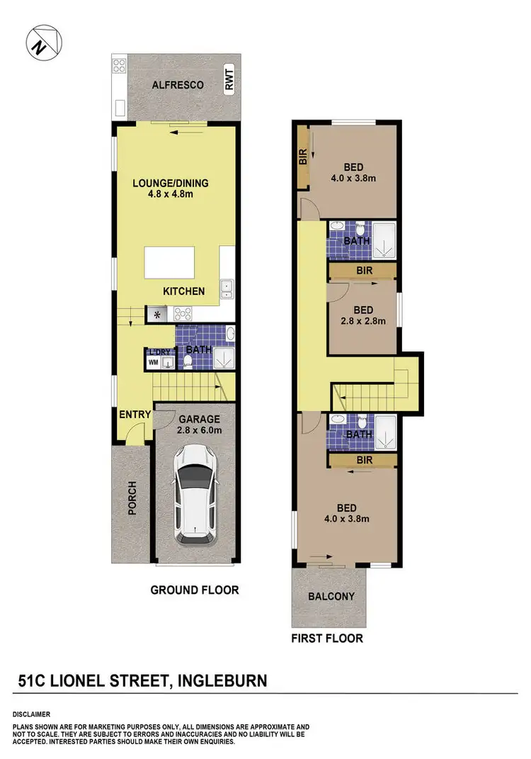 Floorplan of Homely semi-detached listing, 51 Lionel Street, Ingleburn NSW 2565