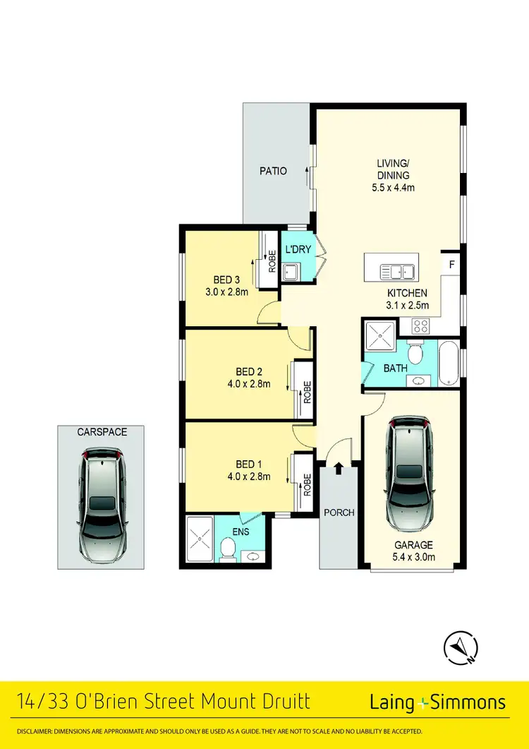 Floorplan of Homely villa listing, 14/33 O'Brien Street, Mount Druitt NSW 2770