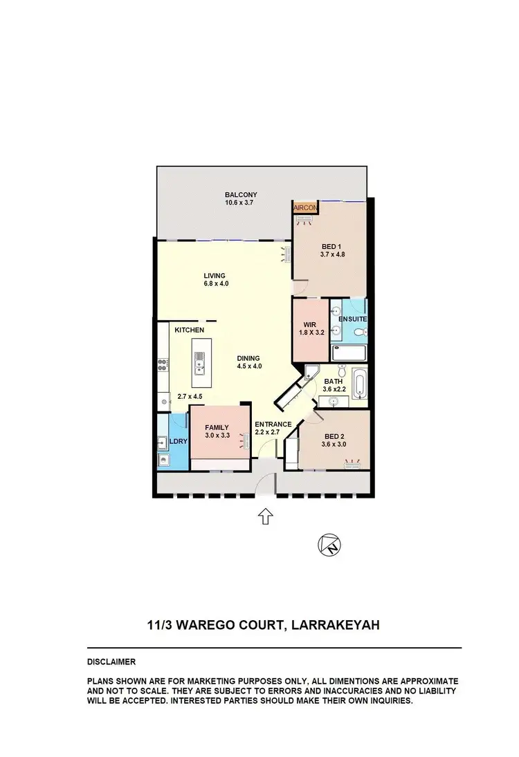 Floorplan of Homely apartment listing, 2/3 Warrego Court, Larrakeyah NT 820