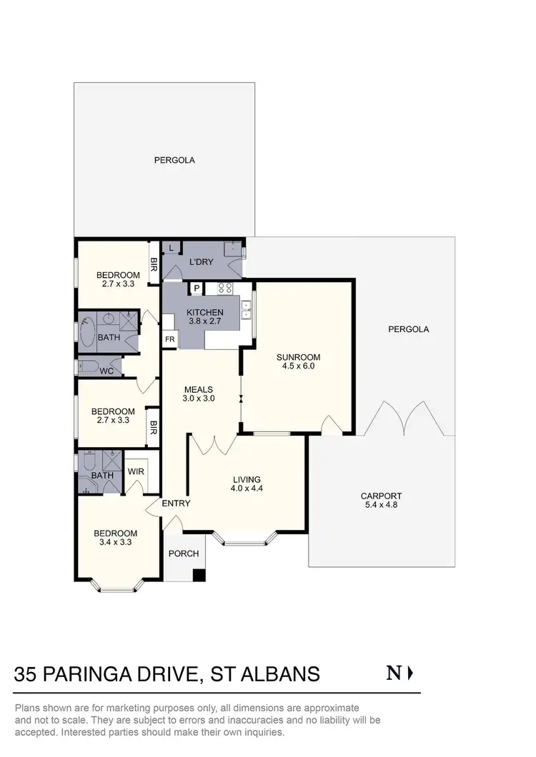 Floorplan of Homely house listing, 35 Paringa Drive, St Albans VIC 3021