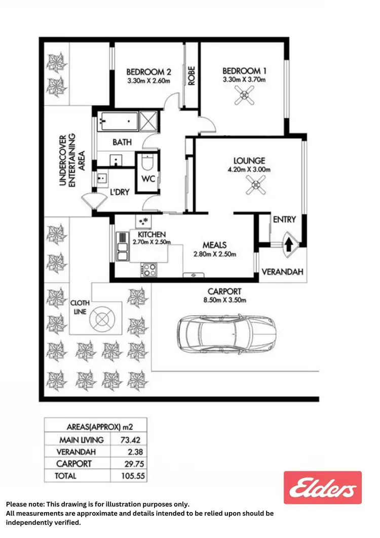 Floorplan of Homely unit listing, 8/28 Eighth Street, Gawler South SA 5118