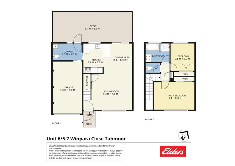 Floorplan of Homely unit listing, 6/5-7 Winpara Close, Tahmoor NSW 2573