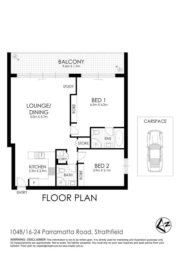 Floorplan of Homely apartment listing, 104B/18 Parramatta Road, Strathfield NSW 2135