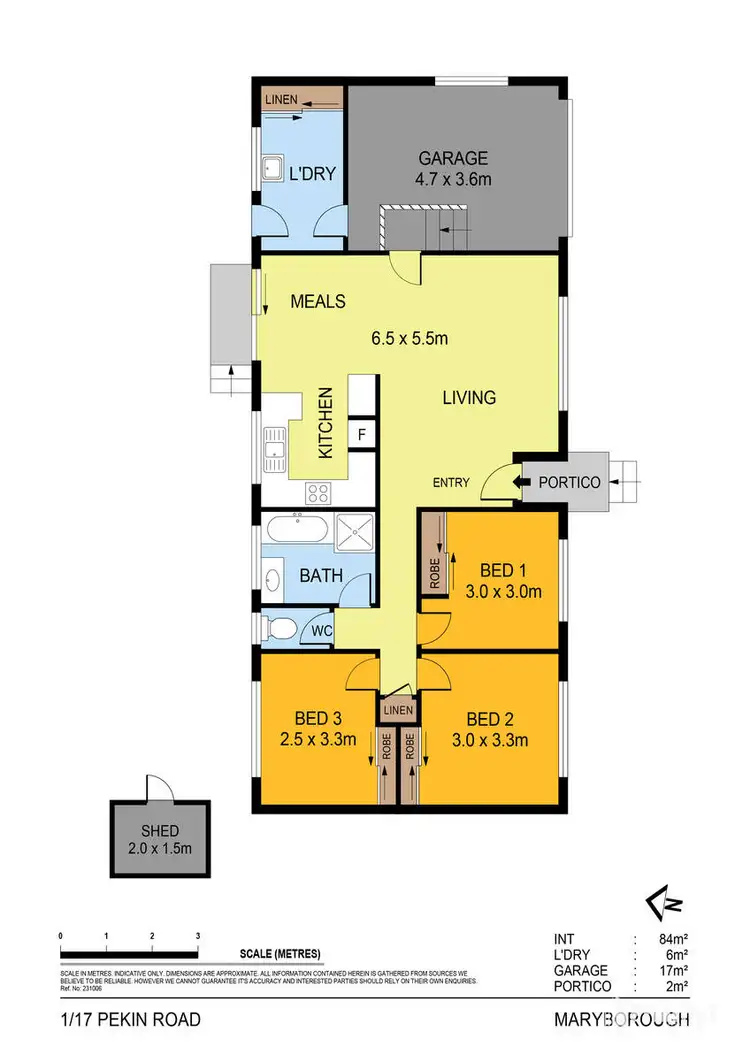Floorplan of Homely unit listing, 1/17 Pekin Road, Maryborough VIC 3465