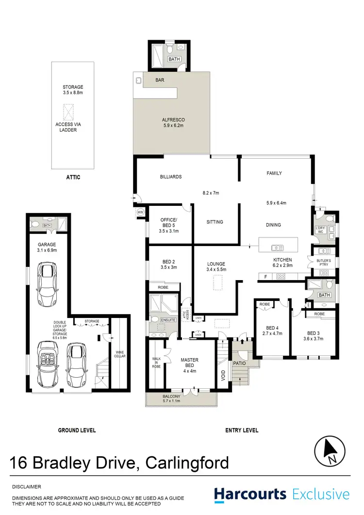 Floorplan of Homely house listing, 16 Bradley Drive, Carlingford NSW 2118