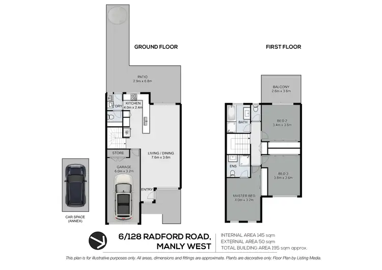 Floorplan of Homely townhouse listing, 6/128 Radford Road, Manly West QLD 4179