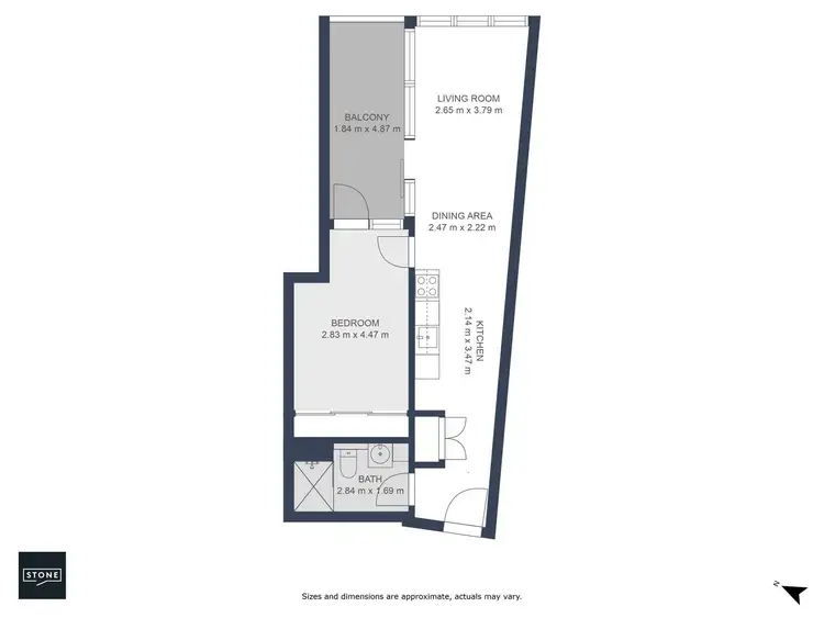 Floorplan of Homely apartment listing, 407/2 Grazier Lane, Belconnen ACT 2617
