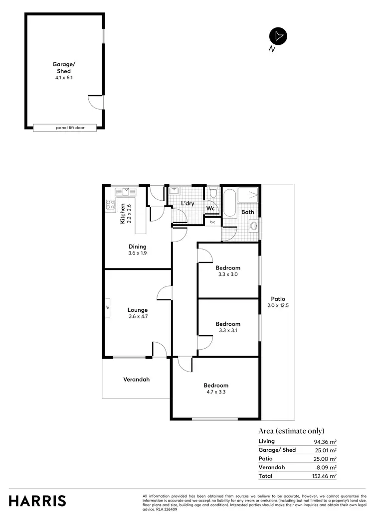Floorplan of Homely house listing, 9 Dingera Avenue, North Plympton SA 5037