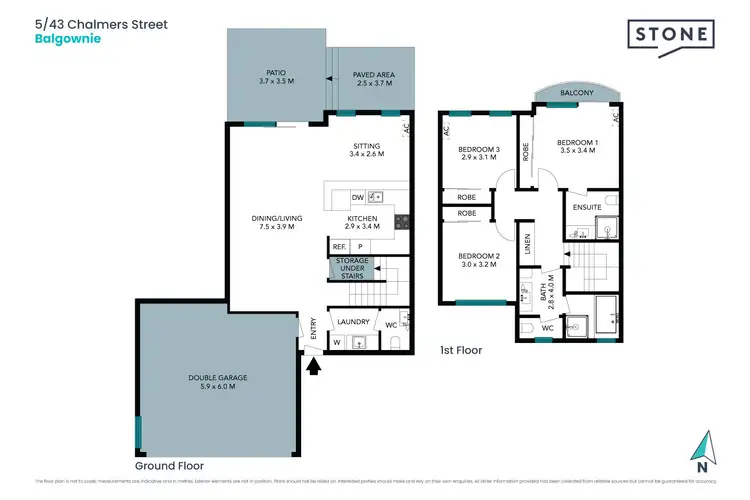 Floorplan of Homely townhouse listing, 5/43 Chalmers Street, Balgownie NSW 2519