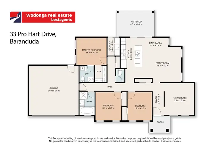 Floorplan of Homely house listing, 33 Pro Hart Drive, Baranduda VIC 3691