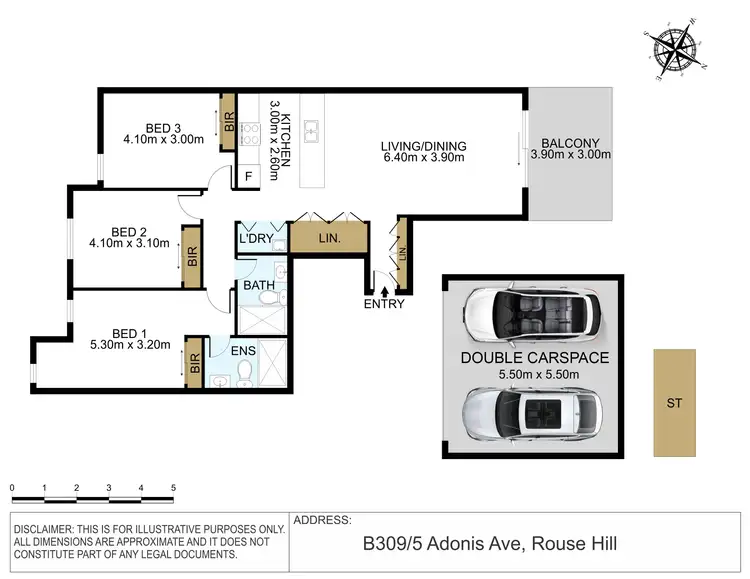 Floorplan of Homely apartment listing, B309/5 Adonis Avenue, Rouse Hill NSW 2155