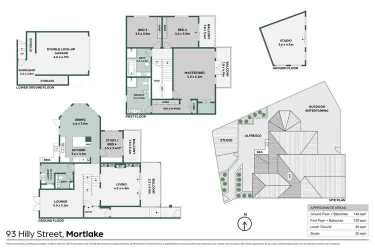 Floorplan of Homely townhouse listing, 93 Hilly Street, Mortlake NSW 2137