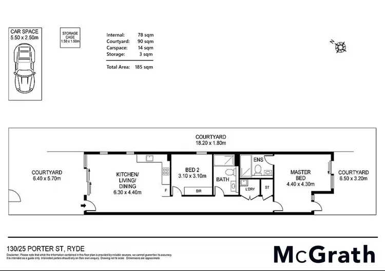 Floorplan of Homely apartment listing, 130/25 Porter Street, Ryde NSW 2112