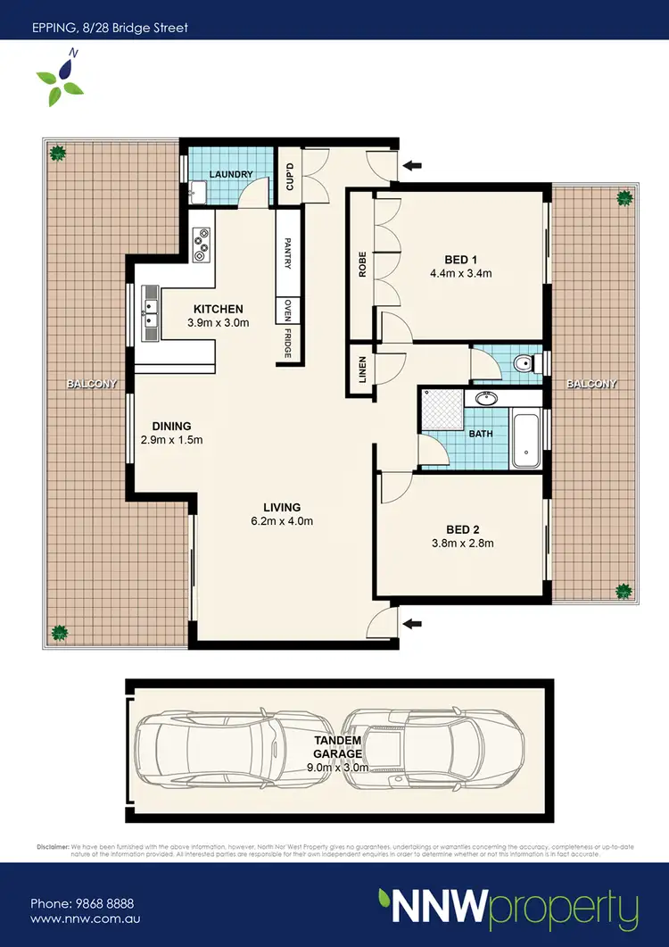 Floorplan of Homely unit listing, 8/28 Bridge Street, Epping NSW 2121