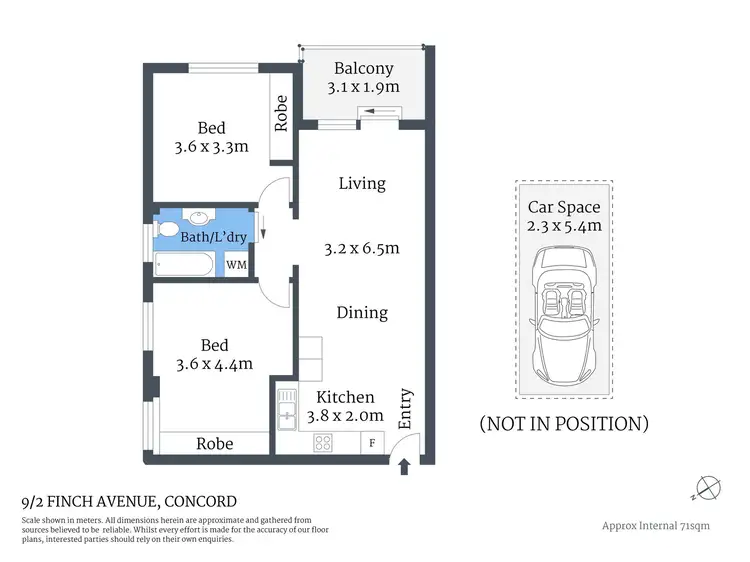 Floorplan of Homely apartment listing, 9/2 Finch Avenue, Concord NSW 2137