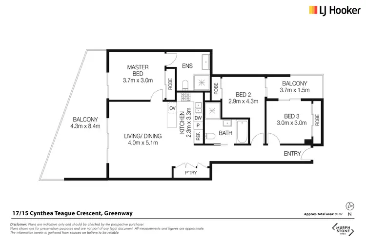 Floorplan of Homely unit listing, 17/15 Cynthea Teague Crescent, Greenway ACT 2900