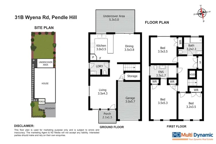 Floorplan of Homely semi-detached listing, 31B Wyena Road, Pendle Hill NSW 2145